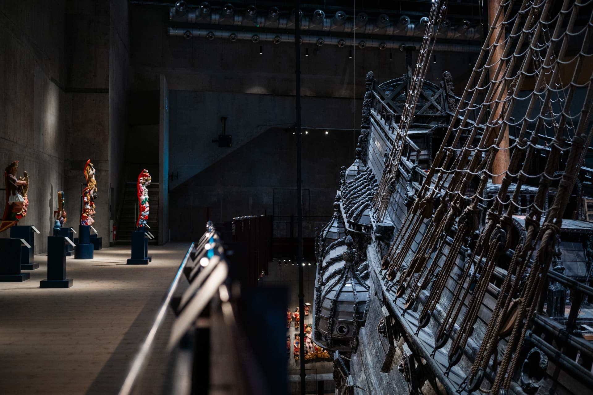 The Vasa warship inside the museum