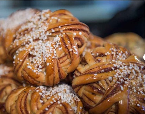 Swedish cinnamon buns at the museum restaurant